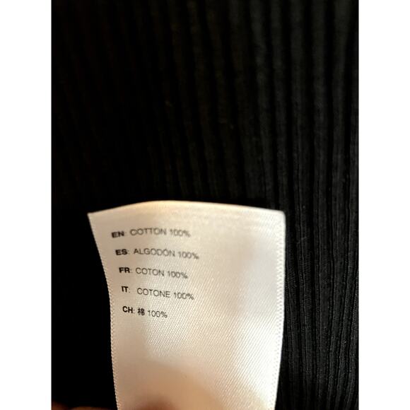 JOHN ELLIOTT Asymmetric Rib Knit Dress Size 0 XS Black MINIMALIST SEXY CASUAL - Picture 5 of 9